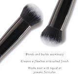 Laura Geller New York Foundation Brush with Wooden Handle Midnight Black view 2