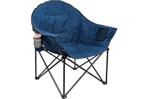 Yestomo Camping Chairs for Adults, Oversized Lawn Chairs, Moon Lence Folding Heavy Duty Camp Chair with Carry Bag, Support to 450LBS