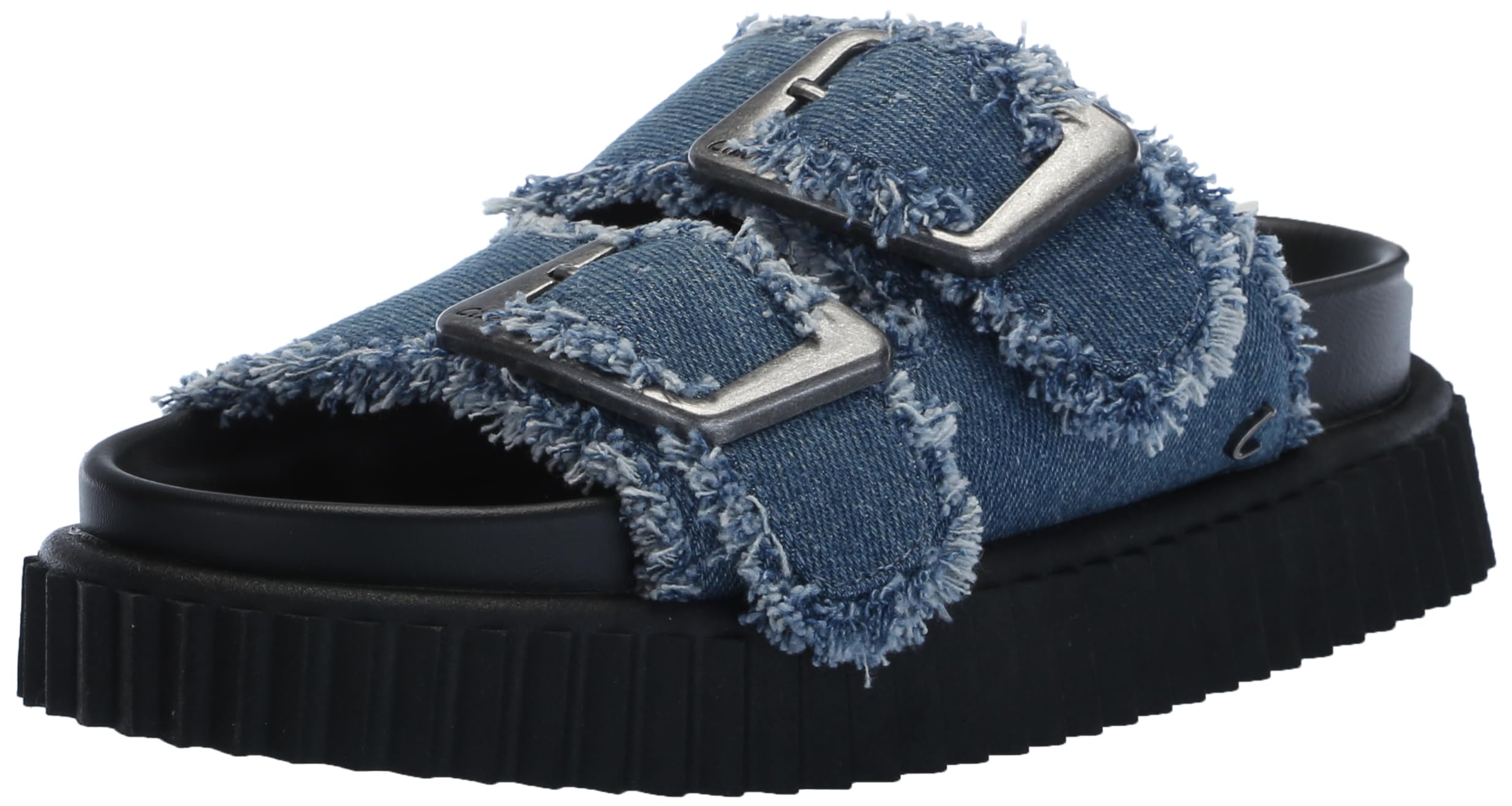 Photo 1 of Circus NY by Sam Edelman Women's CRIS Slide Sandal, Vintage Blue Fringe, 8.5