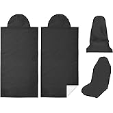 Car Seat Towel Cover After Gym, Car Seat Cover Towel – Sweatproof, Washable, Non-Slip Cover for Cars, SUVs (2 Pack, Black)