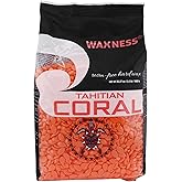 Waxness Tahitian Coral Hard Wax Beads 2.2 lb (1 kg) – Creamy Texture with Strong Grip for Bikini & Coarse Hair, Smooth Application for Sensitive Skin – Made in Italy