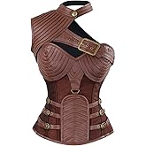 Charmian Women's Steampunk Gothic Heavy Strong Steel Boned Corset with Zipper