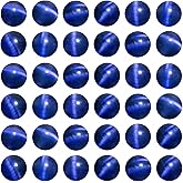 THEDAYEE 8mm Dark Blue Cat Eye Beads 100pcs Round Glass Gemstone Loose Beads for Jewelry Making