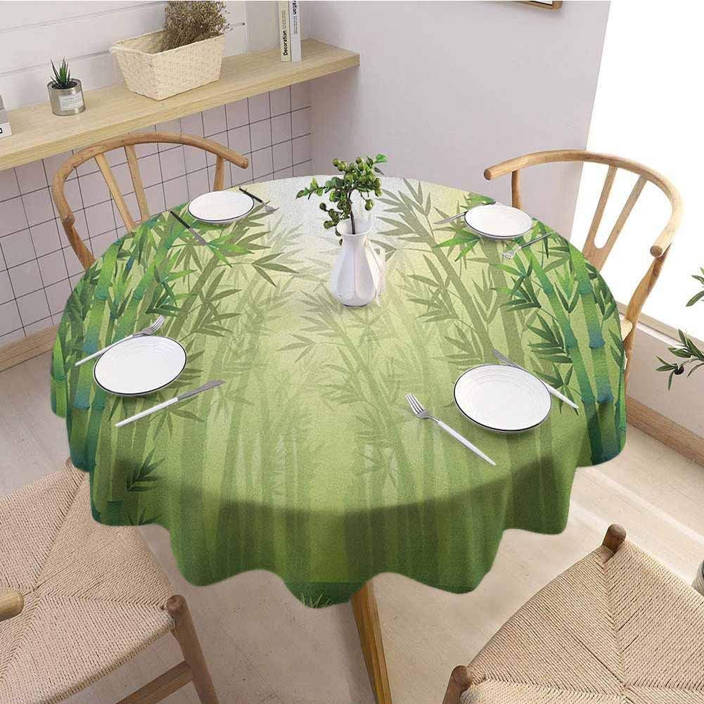 Water Resistant Table Cloth,BambooImage of Bamboo Trees in