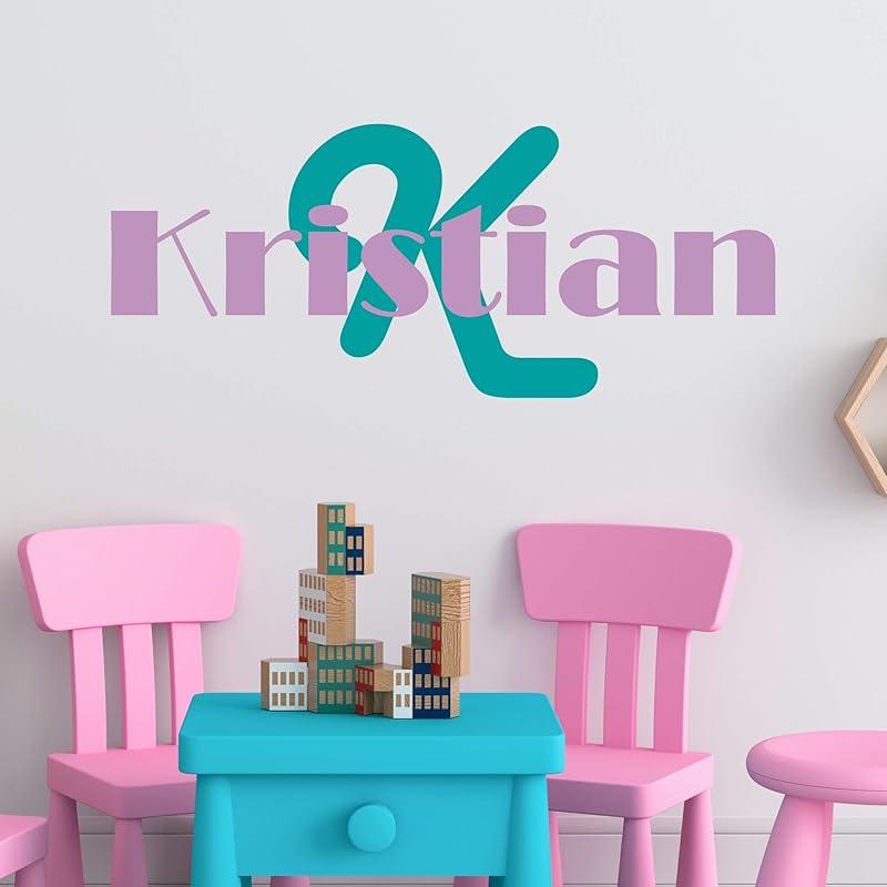 Amazon.com: Boy's Custom Name And Initial Wall Decal, Choose Your Own