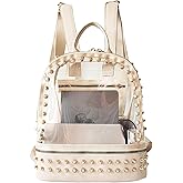COROMAY Clear Purse for Women, Crossbody Bag Stadium Approved, Fashion Rivet Décor