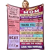 Mom Birthday Gifts from Daughter & Son - Best Mom Ever Gifts - Presents for Moms - Christmas Valentines Day Mothers Day Birthday Gift Ideas for Moms - Gift for Mother - To My Mom's Blanket 50"x60"
