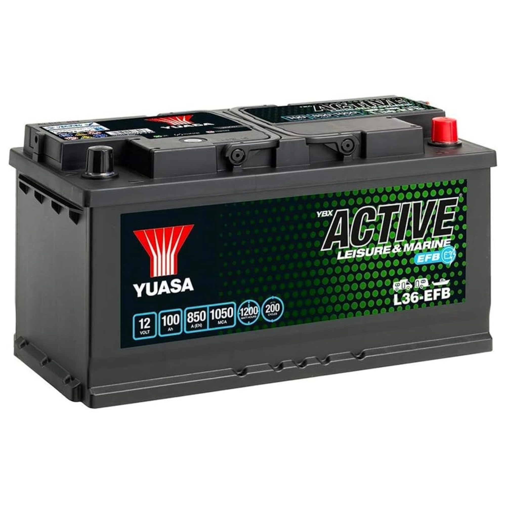 Yuasa L36-EFB 12V 100Ah 850CCA EFB High Performance Leisure Battery