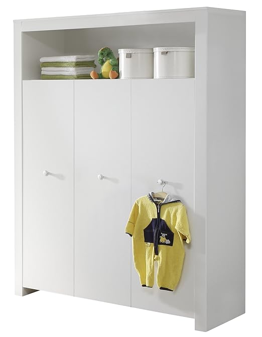 trendteam smart living Babyzimmer Kleiderschrank, Schrank Olivia, 130 x 186 x 54 cm in Weiß