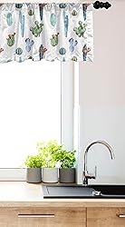 Ambesonne Cactus Window Valance, Watercolor