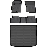 GINOWY-Floor Mats & Cargo Liner for Mitsubihi Outlander Sport 2011-2024 2025, TPE All Weather Outlander Car Mats, Non-Slip Trunk Mat Floor Liners Waterproof Custom Fit Accessories Mats Black
