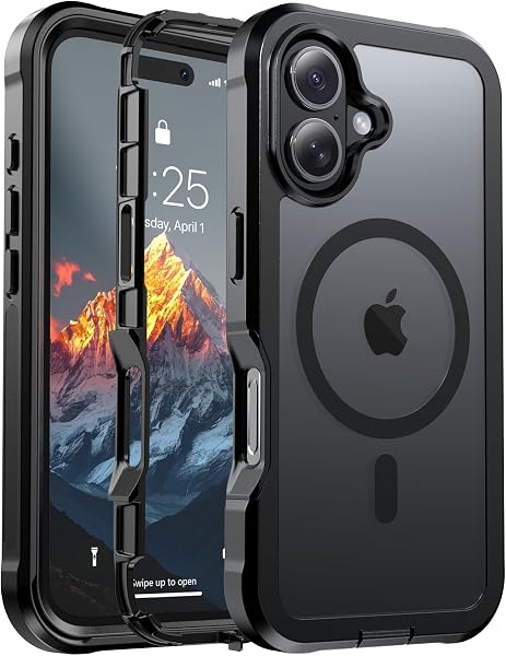 jaroco Magnetic for iPhone 16 Case, [Compatible with MagSafe][Military Grade Drop Protection][Heavy Duty Protection][Non-Slip