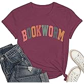 Bookish Gifts for Women Reading Shirts for Women I Love Books Tshirt Book Lovers Graphic Tee Tops