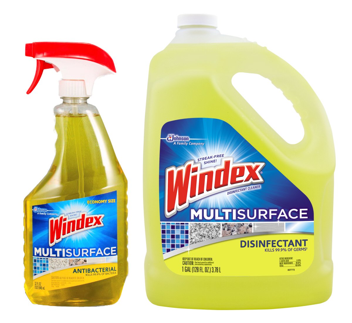 Windex Antibacterial MultiSurface Cleaner, 32 oz + Refill