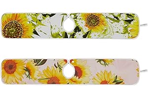 QWTHUM Sink Faucet Absorbing Mat Kitchen Sink Splash Guard Splash Faucet Drip Catcher for RV Bathroom 2PCS 30x5.5in Sunflowers
