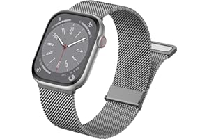 GEAK Metal Band Compatible with Apple Watch Bands for Women Men 40mm 41mm 38mm 42mm 44mm 45mm 46mm 49mm, Stainless Steel Mila
