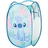 Disney Stitch Pop Up Hamper – Collapsible Laundry Basket with Durable Carry Handles – 21'' x 13.5'' – Lightweight Storage Bin for Kids, Nursery, Bedroom & Toys