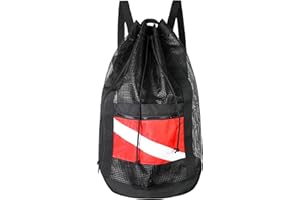Luwint Extra Large Mesh Dive Bag, Oversized Scuba Gear Backpack Snorkel Duffle for Snorkeling Diving Beach Travel Accessories