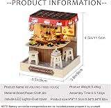CUTEROOM DIY Miniature House Kit with Furniture LED Dust Cover Food House view 4