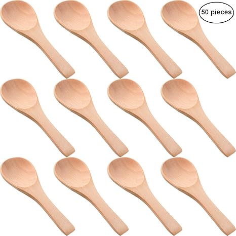 Amazon De 50 Stuck Kleine Holzloffel Mini Natur Loffel Holz Honig Teeloffel Kochen Gewurze Loffel Fur Kuche Wurze Ol Kaffee Tee Zucker Naturliche Holzfarbe