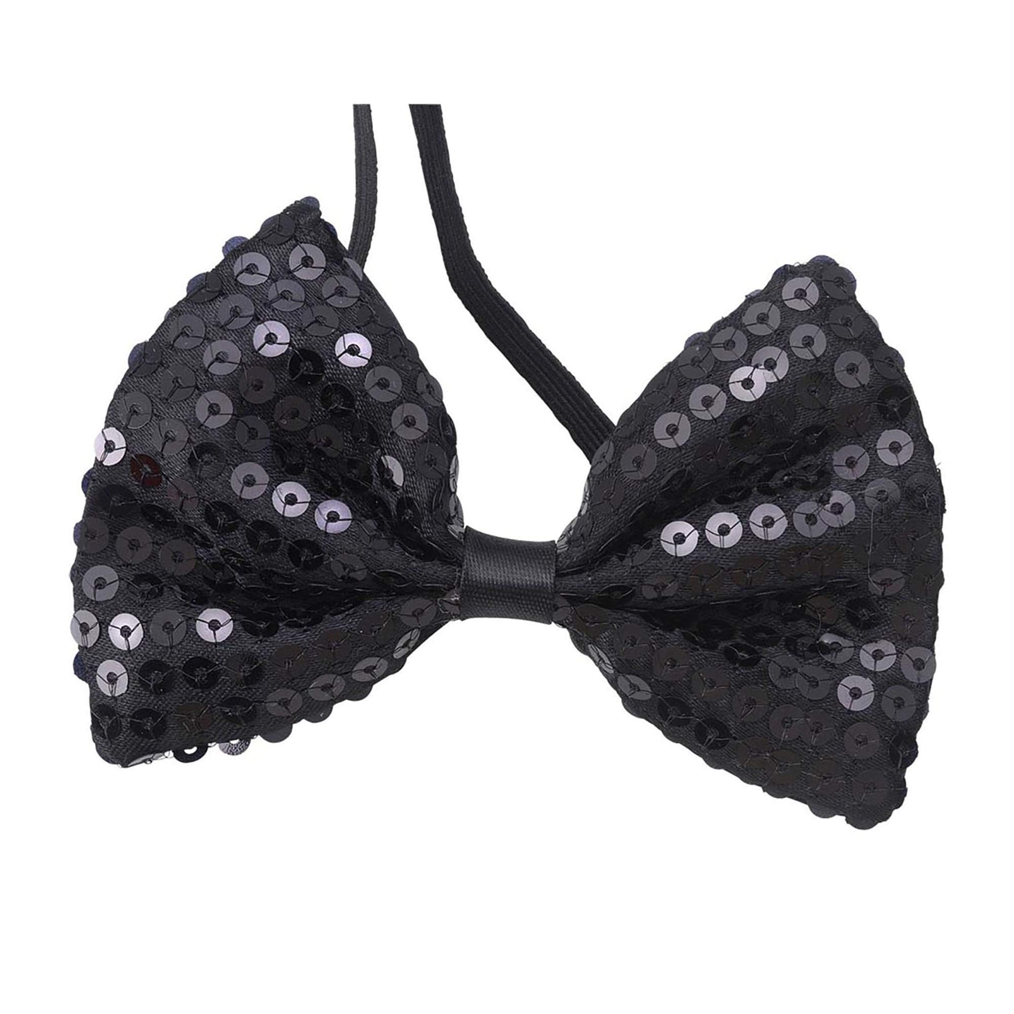 W WIDMANN MILANO Party Fashion BLACK SEQUIN BOW TIE -