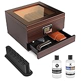 CASE ELEGANCE Glass Top Humidor with Thick