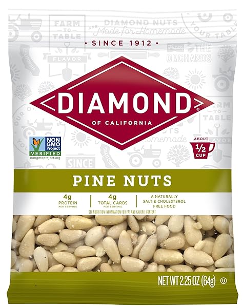 DIAMOND OF CALIFORNIA SHELLED PINE NUTS, RAW UNSALTED...