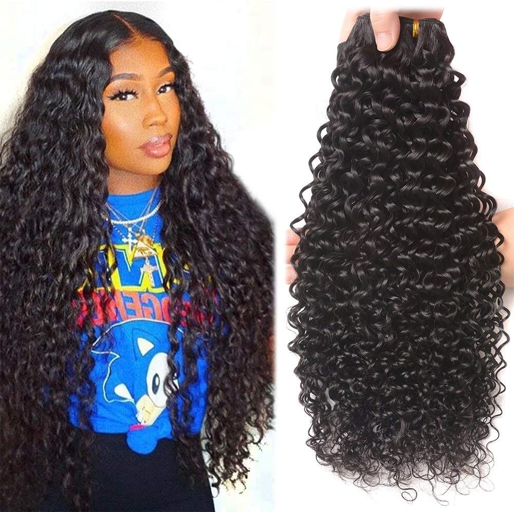 10A Water Wave Hair Bundles 18 20 22inch Brazilian Water Wave Human Hair 3 Bundles Brazilian Virgin Hair Human Hair Weave RESACA Unprocessed Wet And Wavy Bundles Natural Black Color
