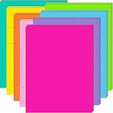 YSHIHE 2" x 4" Colored Labels Stickers 8 Colors 240 Labels for Printer | 24 Sheets Bright Moving Shipping Address Labels for Laser/Inkjet Printer, Printable Sticker Labels, Permanent Adhesive
