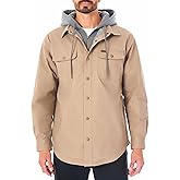 Smith's Workwear mens Big Men's Sherpa-lined Hooded Stretch-canvas Snap Shirt-jacket