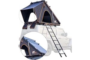 BAMACAR Naturnest Rooftop Tent Hard Shell with 2 Tent Top Luggage Pole, Nature Nest Roof Top Tent Camping, Aluminium Hardshell Rooftop Tent For Jeep Tent, SUV Tent, Van Tent, Truck Tent, Car Roof Tent