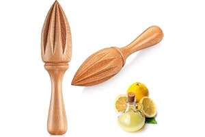 Wooden Citrus Reamer Set, 2-Piece Beech Wood Manual Juicer, Handheld Kitchen Tool for Orange, Lime, Lemon Extraction, Home, B