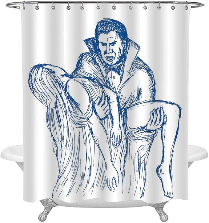 Ylljy00 Vampire Shower Curtain for Modern Home Decor,Count