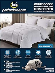 Serta Goose Feather Down Fiber Cotton Comforter