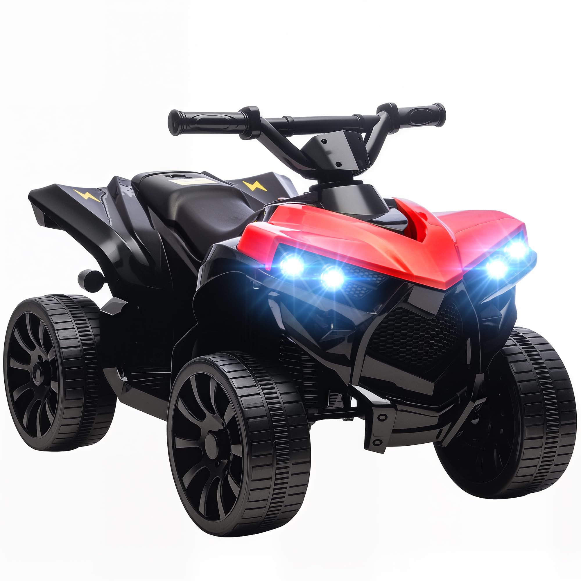 AIYAPLAY 6V Electric Ride on Car Kids ATV 4 Wheeler Ages 18-56 Months Red