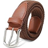 AWAYTR Kids Elastic Braided Belt - Pin Buckle Stretch Golf Baseball Belts for Boys and Girls Aged 4-12 Years