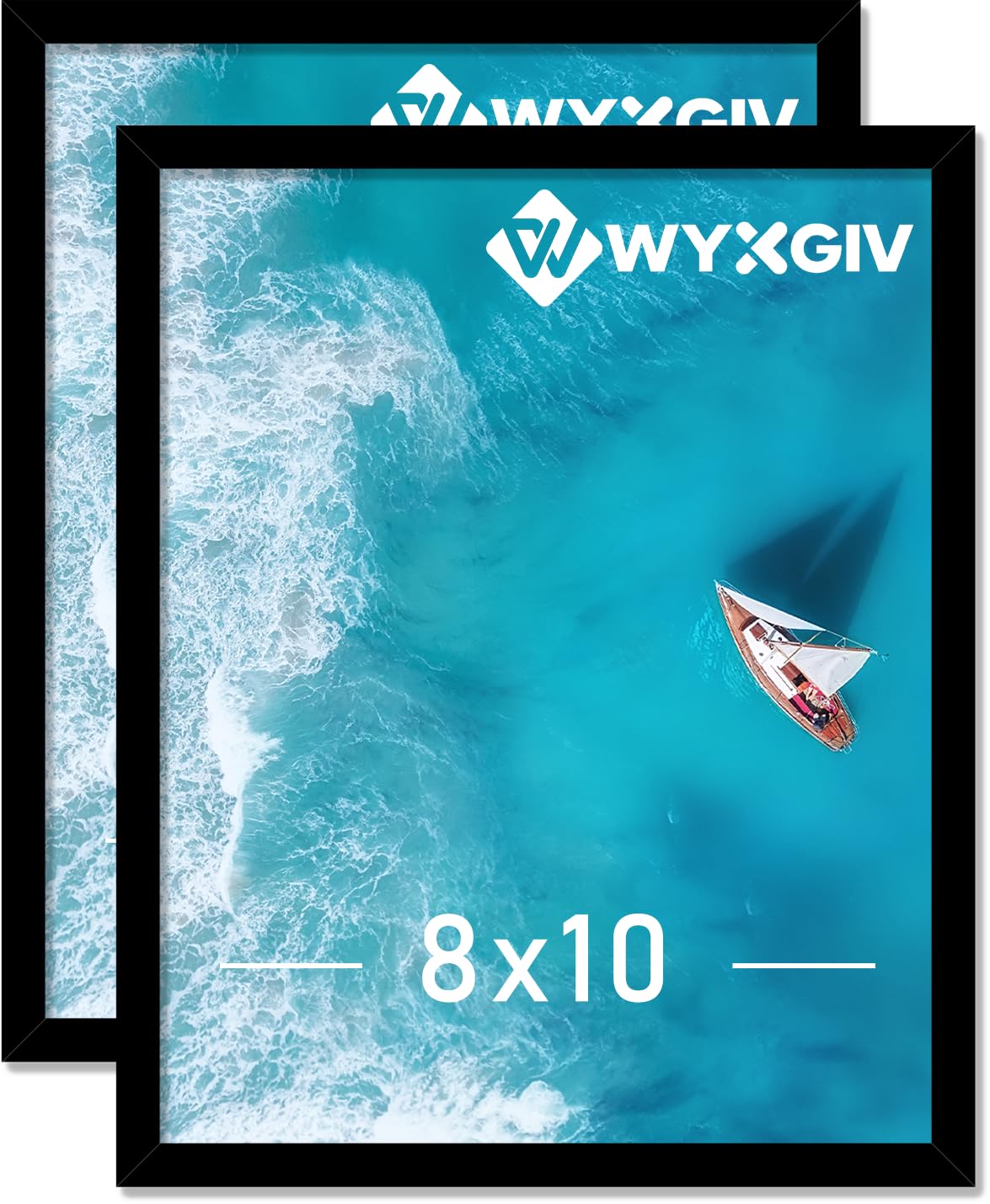 Photo 1 of ** ONLY ONE** Wyxgiv 8x10 Picture Frame Set of 2, Lightweight yet Durable Black Frame with High-clarity Plastic Display 8 x 10 Inch Photo Horizontally/Vertically (2 Packs|Black|8"x10")
