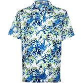 TattooGolf Hawaiian Print ProCool Men's Golf Shirt