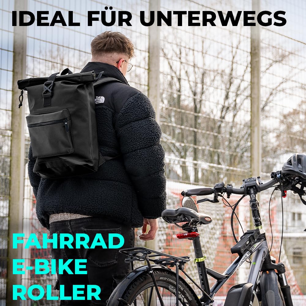 LANGENBERG Trenton 2.0 Rollup Rucksack (Dunkel) 4