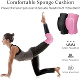 Firtink 2 Pairs Stretchy Dance Knee Pads Breathable Soft Sponge Knee Protector view 5