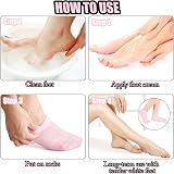 JOOTUEPO Silicone Moisturizing Socks Anti Slip Aloe Heel Repair for Dry Cracked view 5