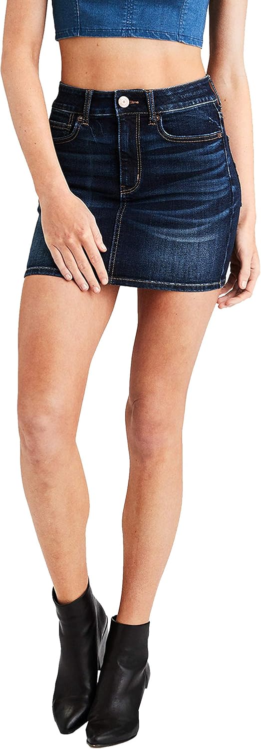 american eagle denim mini skirt