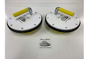 Outdoor Winter Curling Stones - Set of 2 Yellow Stones