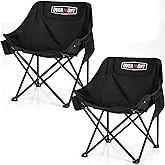 Overmont Portable Folding Camping Chair - Ultralight Camping Chair with Side Pocket Carry Bag, Compact Foldable Chair for Out