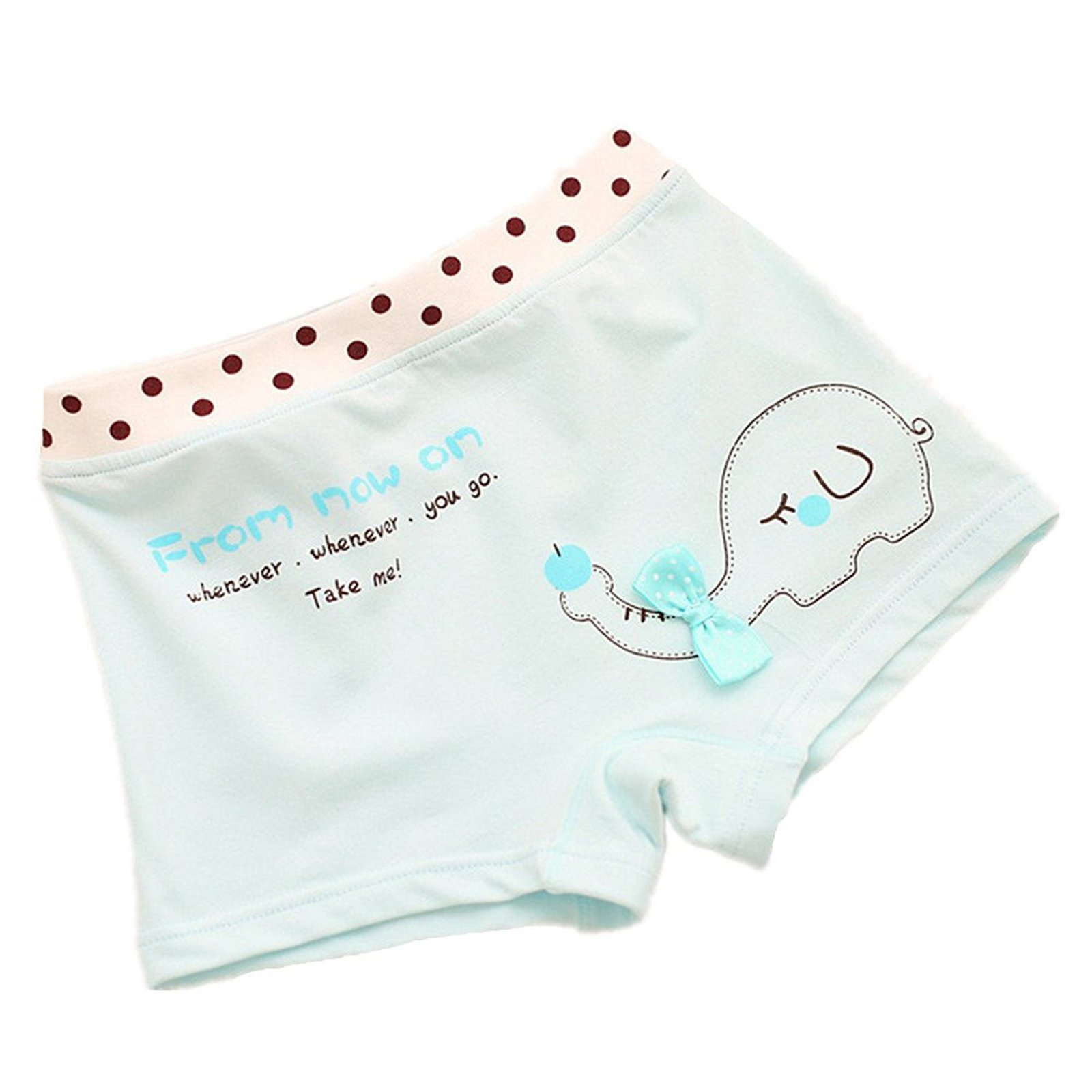 BOBO Kids Little Girls\' Elephant Boyshort Hipster Toddler Panties Cotton kids Underwear (Pack of 5) Size 5-7 Years