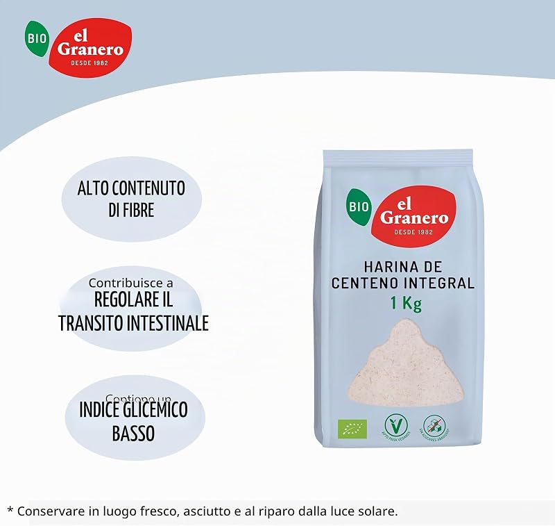 Granero Farina Di Segale Int. Bio 1Kg - 1000 g
