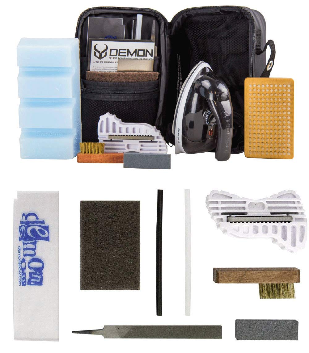 Demon UnitedSnow Ready Ski Tuning Kit & Snowboard Tuning Kit with Iron- Includes 1.06 LBS of Wax - Good for Over 20 Ski or Snowboard Tune Ups