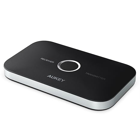 Aukey Bluetooth-Transmitter und Empfänger Wireless Stereo Audio Adapter Auto-Kit – Schwarz
