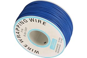 Jeffergarden 1Roll Wire Wrapping Single, Awg 30 Giallo Wire Wrap Copper Strand 30Awg Cable 0.25Mm Core Diameter (Blue)