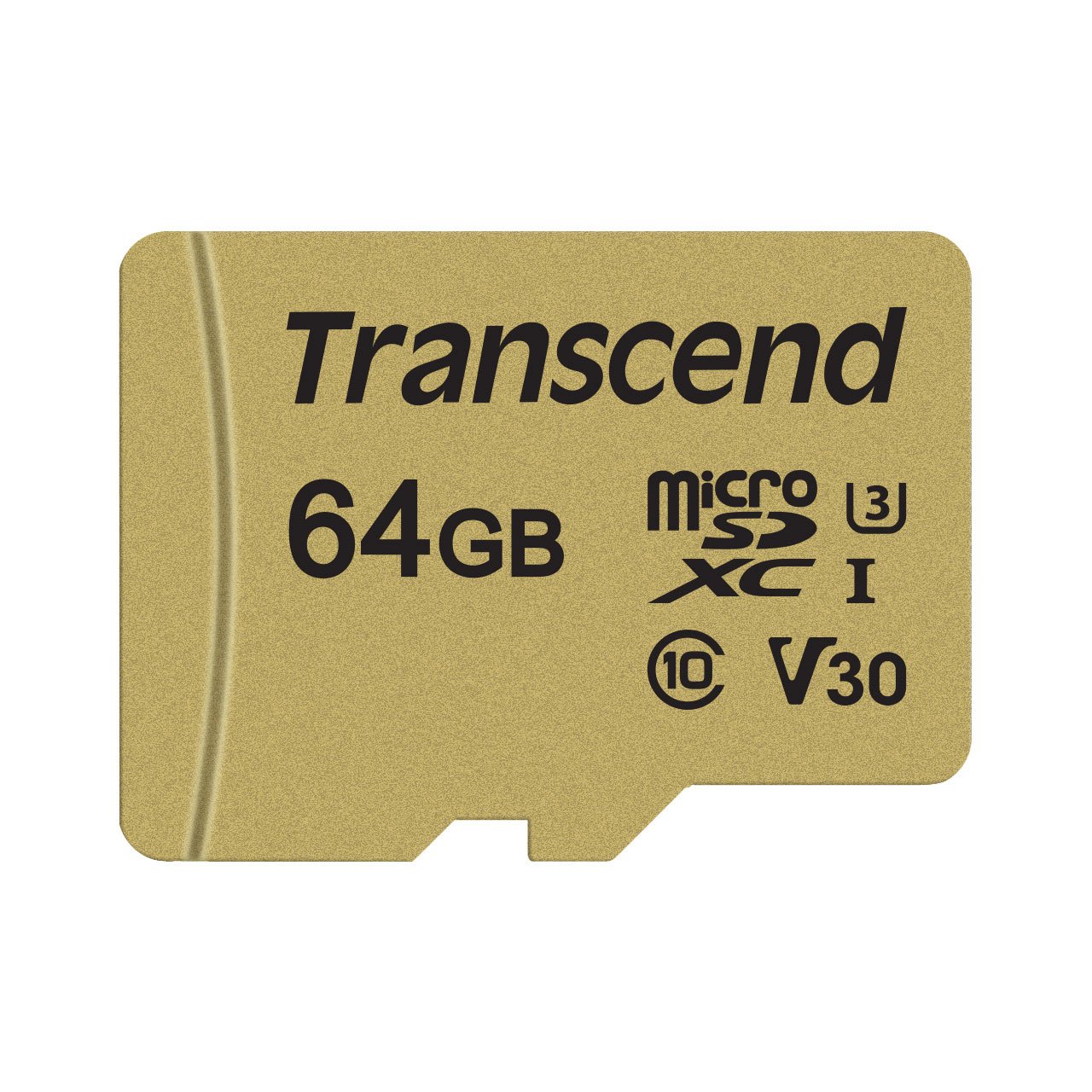 Transcend 64GB microSDXC 500S Memory Card UHS- I, C10, U3, V30, 4K, Full HD, Up to 95/80 MB/s (ideal for action cameras and drone cameras) TS64GUSD500S